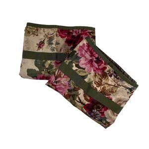 CHAPS HOME Floral Houndstooth Pair Standard Sham Cotton Dual Sided Cottage Rose